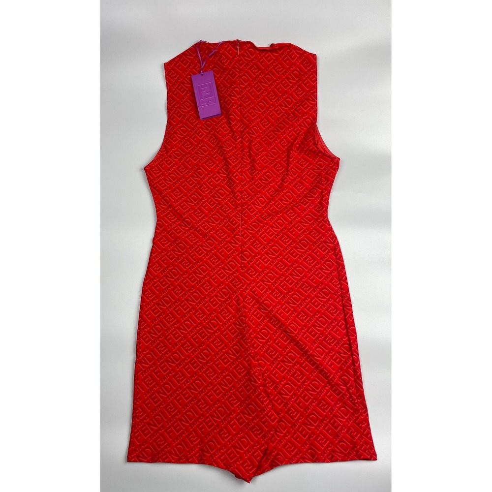 Fendi x Skims Sleeveless Mid Thigh Bodysuit Size 3X Georgia Red NWT